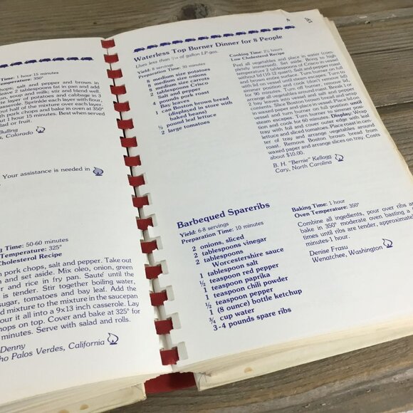 Table Treasures Cookbook Spiral-Bound Vintage NLPGA Recipes Collection 1985 - Picture 10 of 12